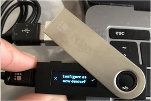 ledger nano s config as new device