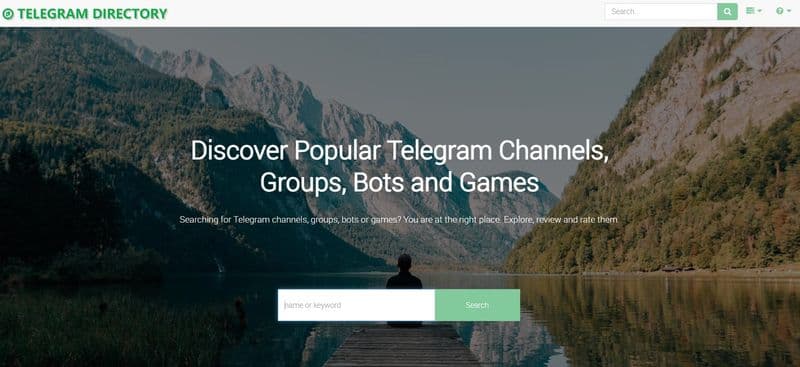 telegram-directory-homepage