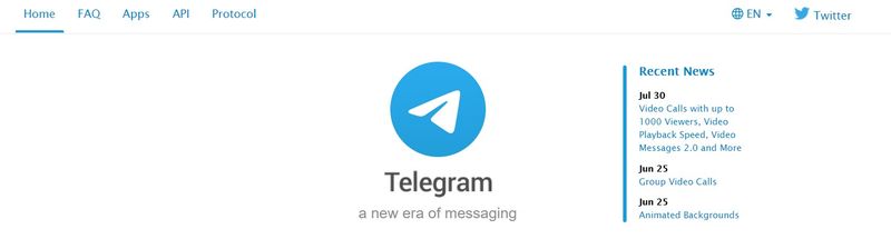telegram homepage