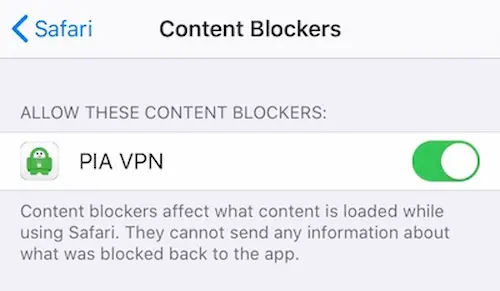 PIA Safari Content Blocker